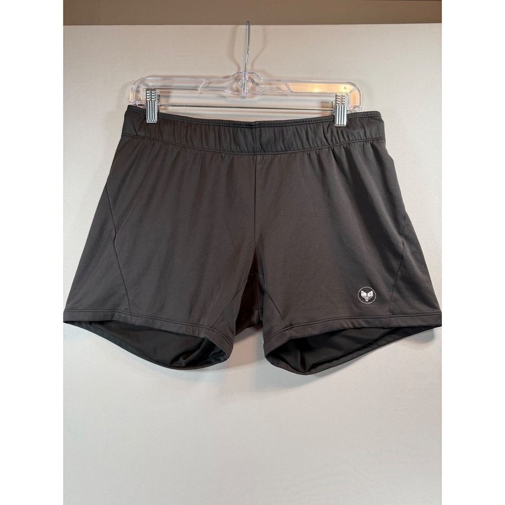 Alpha Forward Lined Shorts Mens Charcoal Black Athletic Activewear Size Medium